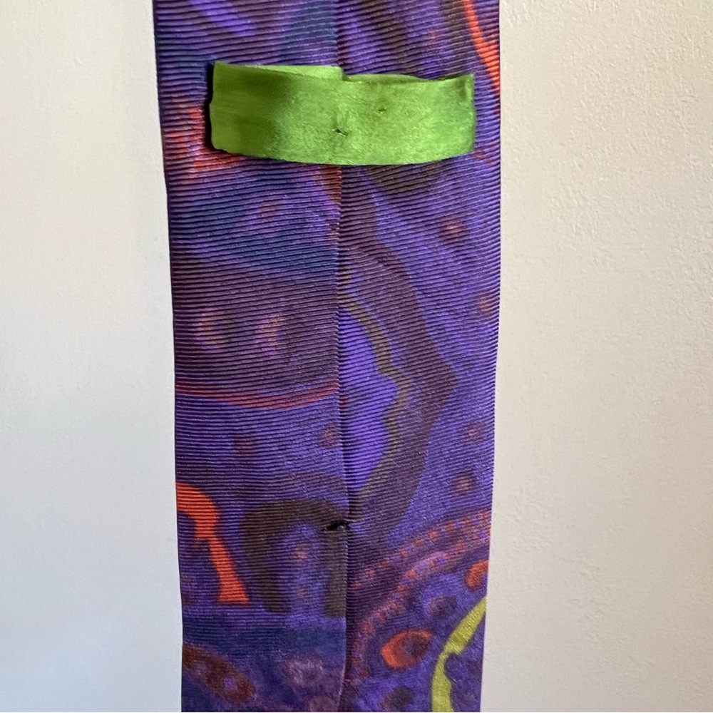 Etro Silk Neck Tie Multicolor Paisley Print - Picture 7 of 12